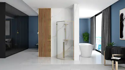 Душевая кабина REA DIAMOND GOLD 90х90 (REA-K4904)