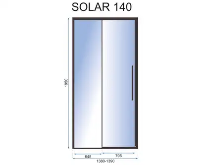 Душевая дверь REA SOLAR 140 BLACK (REA-K6359)