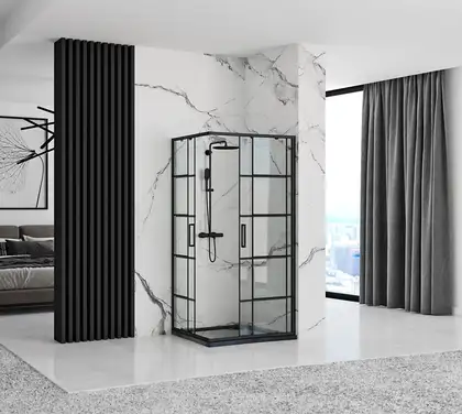 Душевая кабина REA CONCEPT BLACK 80х100 (REA-K6389)