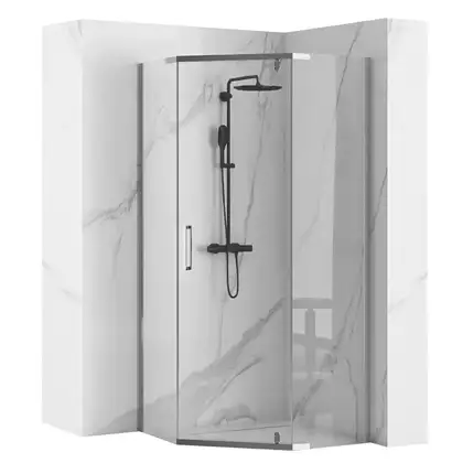 Rea Axin Chrom Душова кабіна 90x90, прозоре скло (REA-K8779)