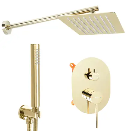 Душевая система REA OVAL GOLD + BOX скрытого монтажа (REA-P8466)