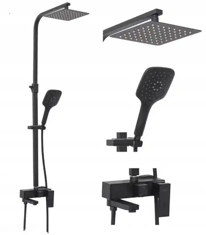Rea FORT BLACK MAT Душовий гарнітур, чорний (REA-P9861)
