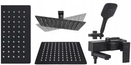 Rea FORT BLACK MAT Душовий гарнітур, чорний (REA-P9861)