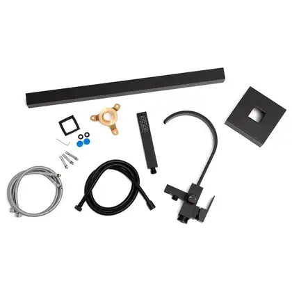 Смеситель для ванны YOKA ENZO BLACK черный напольный (BS.ENZO-BLK)