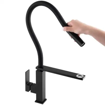 Смеситель для кухни Yoka FERRA BLACK черный (BZ.FERRA-BLK) Смеситель для кухни Yoka FERRA BLACK черный (BZ.FERRA-BLK)