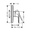 Hansgrohe Rebris E Змішувач для душу, Matt Black (72668670)