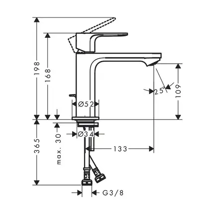 Hansgrohe Rebris S/Vernis Blend Набір 3-в-1, чорний (SET72440) (724407251726422)