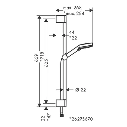 Hansgrohe Rebris S/Vernis Blend Набір 3-в-1, чорний (SET72440) (724407251726422)