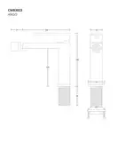 Смеситель для биде CORSAN ANGO BLACK черный (CMB3023BL)