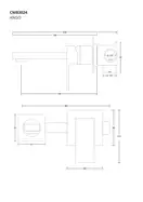 Змішувач для раковини (умивальника) прихованого монтажу Corsan ANGO CHROME (CMB3024CH)