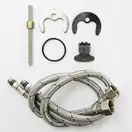 Смеситель для раковины (умывальника) Corsan TRINO BLACK MATT черный высокий (CMB7112BL)