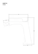 Corsan Trino Black Змішувач для біде, чорний (CMB7131BL)