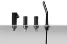 Смеситель для ванны CORSAN TRINO BLACK MATT на борт ванны (CMB7142BL)