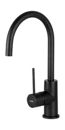 Смеситель для кухни Corsan LUGO BLACK MATT черный з подвижным носиком (CMB7522BL)