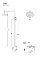 Душовий гарнітур Corsan KLAR FIBER CHROME WHITE (CMN002)