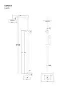 Душовий гарнітур Corsan LUGO CHROME з виливом (CMN014)