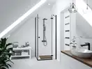 Душовий гарнітур Corsan ANGO BLACK MATT з термостатом (CMN019)