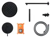 Душевая система CORSAN LUGO BLACK + BOX скрытого монтажа (Z03MBL)