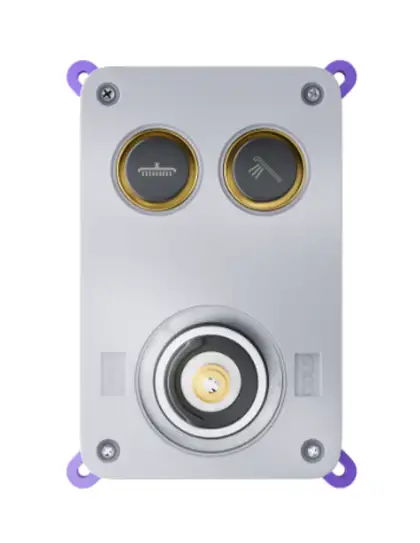 Душовий гарнітур прихованого монтажу Corsan CMZ069TCH CHROM + BOX хром з термостатом (647014)