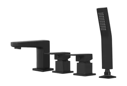 Змішувач для ванни Corsan ANGO BLACK MATT чорний на борт ванни (CMB3027BL)