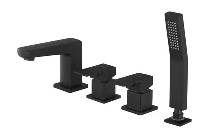 Змішувач для ванни Corsan ANGO BLACK MATT чорний на борт ванни (CMB3027BL)