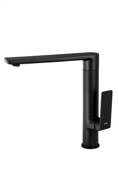 Смеситель для кухни Corsan TRINO BLACK MATT черный з подвижным носиком (CMB7121BL)