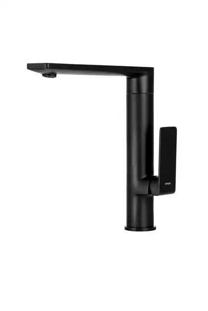 Смеситель для кухни Corsan TRINO BLACK MATT черный з подвижным носиком (CMB7121BL)