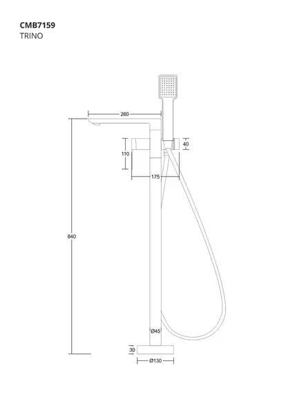 Смеситель для ванны CORSAN TRINO CHROME напольный (CMB7159CH) Смеситель для ванны CORSAN TRINO CHROME напольный (CMB7159CH)