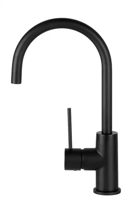 Смеситель для кухни Corsan LUGO BLACK MATT черный з подвижным носиком (CMB7522BL)