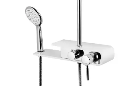 Душовий гарнітур Corsan KLAR FIBER CHROME WHITE (CMN002)