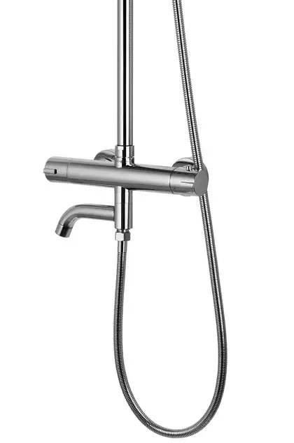 Душовий гарнітур Corsan LUGO CHROME з термостатом та виливом (CMN016)
