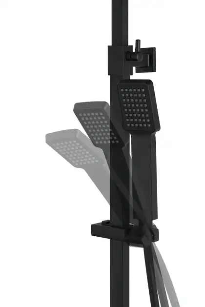 Душовий гарнітур Corsan ANGO BLACK MATT з термостатом (CMN019)