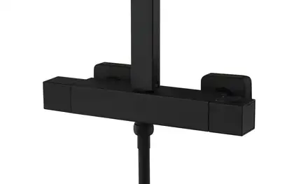 Душовий гарнітур Corsan ANGO BLACK MATT з термостатом (CMN019)