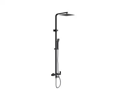 Душовий гарнітур Corsan ANGO BLACK MATT з виливом (CMN030)