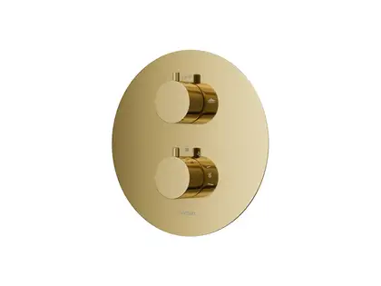 Душевая система с термостатом CORSAN LUGO GOLD + BOX скрытого монтажа (Z03TGL)