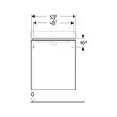 Тумба Geberit Smyle Square 53,6 см, корпус и фасад - белый глянец / ручка - белый мат 500.366.00.1