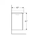 Тумба Geberit Smyle Square 53,6 см, корпус и фасад - белый глянец / ручка - белый мат 500.366.00.1