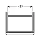 Тумба Geberit Smyle Square 53,6 см, корпус и фасад - белый глянец / ручка - белый мат 500.366.00.1