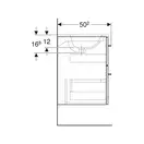 Тумба под раковину Geberit Selnova Square, slim rim 55 см, лава матовая 501.201.00.1