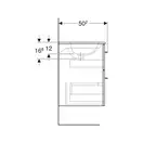Тумба под раковину Geberit Selnova Square, slim rim 60 см, лава матовая 501.205.00.1