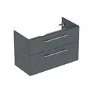 Тумба под раковину Geberit Selnova Square, slim rim 100 см, лава матовая 501.213.00.1