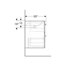 Тумба под раковину Geberit Selnova Square, slim rim 100 см, лава матовая 501.213.00.1