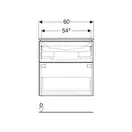 Тумба с раковиной Geberit iCon slim rim 60 см, корпус и фасад - лава мат / ручки - лава мат 502.335.JK.1