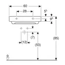 Раковина Geberit One 60 х 48 см 505.034.00.1