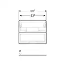 Тумба подвесная Geberit One 60 х 47 х h50,4 см, цвет - белый глянцевый 505.261.00.1