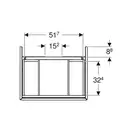 Тумба подвесная Geberit One 60 х 47 х h50,4 см, цвет - песочно-серый глянцевый 505.261.00.4