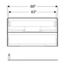 Тумба подвесная Geberit One 90 х 47 х h50,4 см, цвет - серовато-бежевый матовый 505.263.00.7
