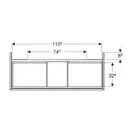 Тумба подвесная Geberit One 120 х 47 х h50,4 см, цвет - белый глянцевый 505.265.00.1