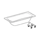 Ванна акриловая 180 х 80 х h42,7 см Geberit Selnova Duo в комплекте с ножками 554.289.01.1