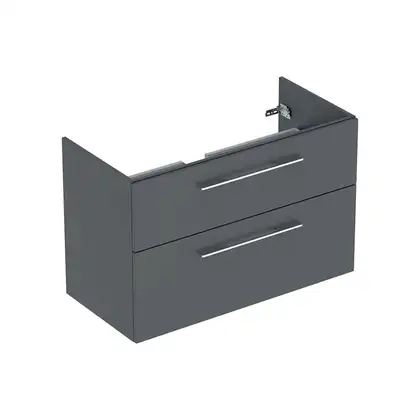 Тумба под раковину Geberit Selnova Square, slim rim 100 см, лава матовая 501.213.00.1